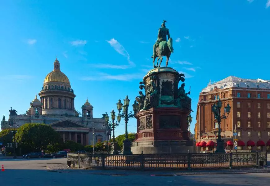 Russian fallen angel statue